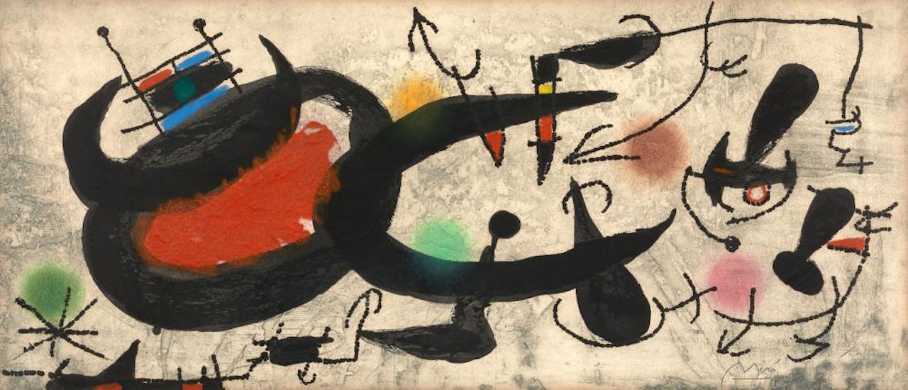 Oiseau Solaire -Oiseau lunaire - étincelles by Joan Miró