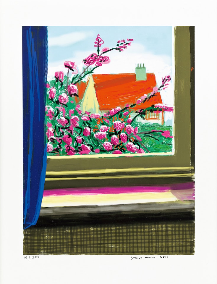 My Window Art Edition (No.751-1000) with a print of the iPad drawing No.778, 17th April 2011 by David Hockney