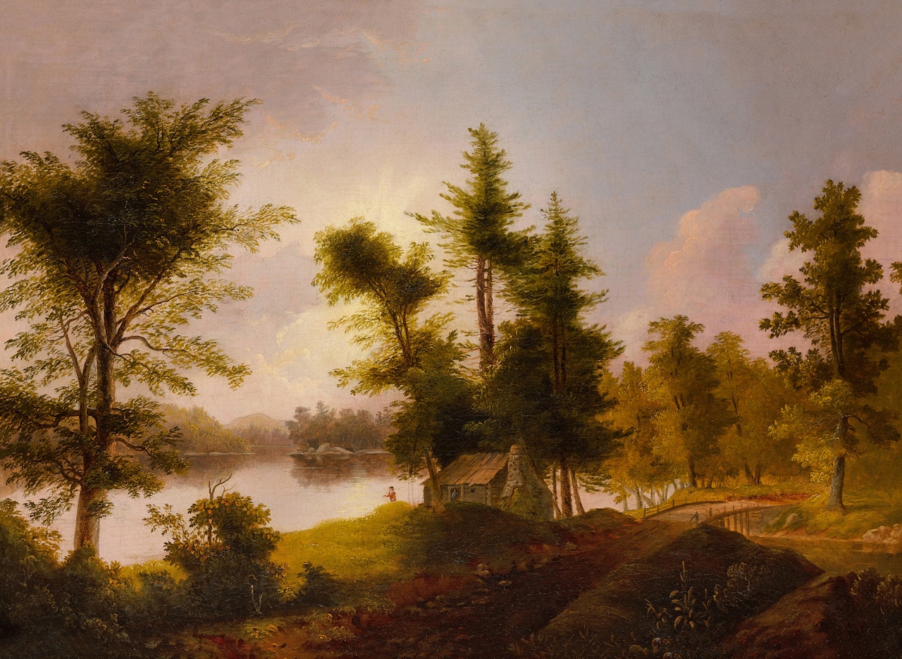 Landscape with Pine Trees and House by Thomas Doughty
