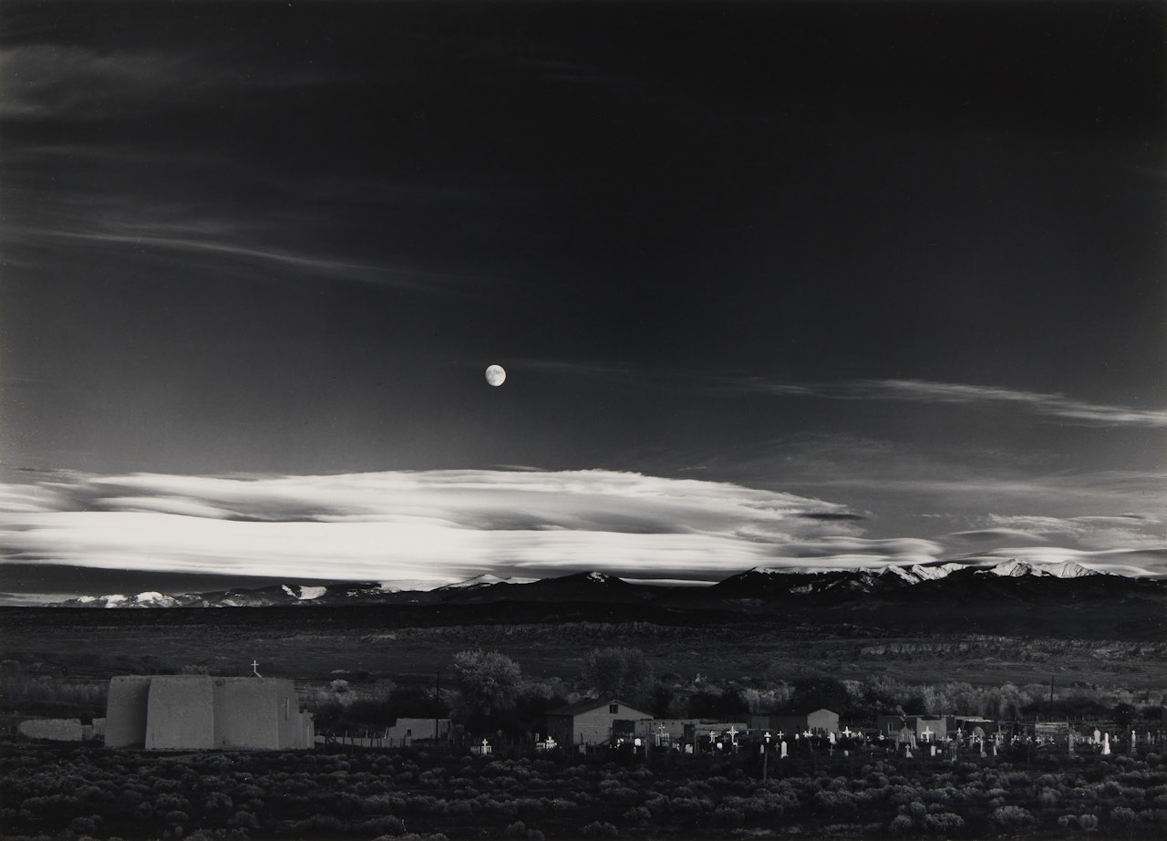 Moonrise, Hernandez, New Mexico by Ansel Adams