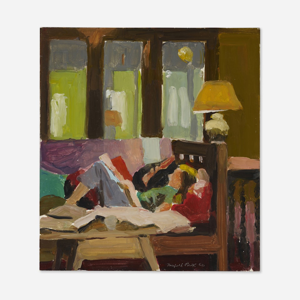 Interior by Electric Light by Fairfield Porter