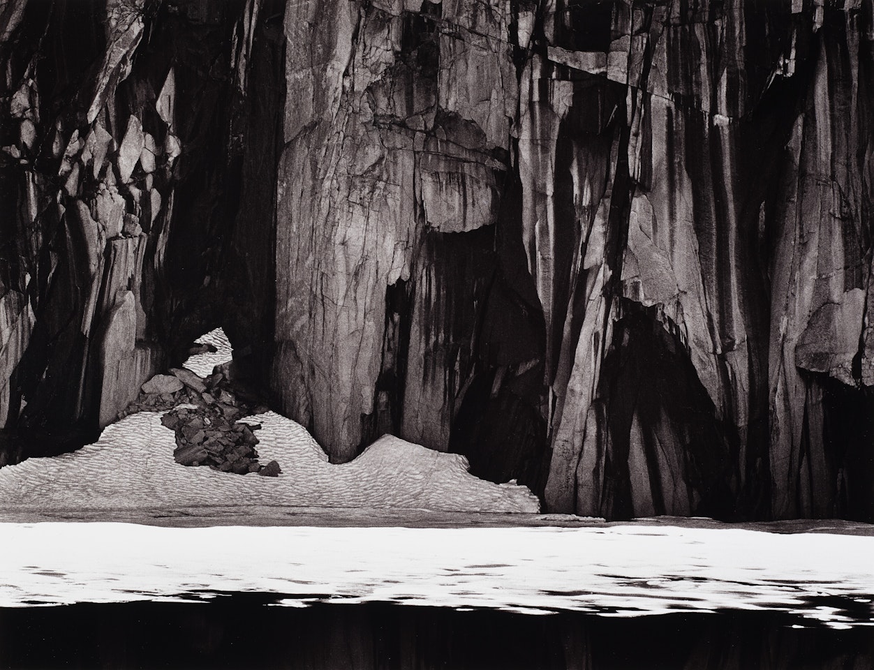 Frozen Lake and Cliffs, The Sierra Nevada, California by Ansel Adams