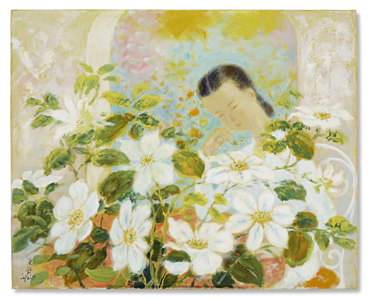 Jeune Femme aux Clématites (Lady with Clematis) by Le Pho