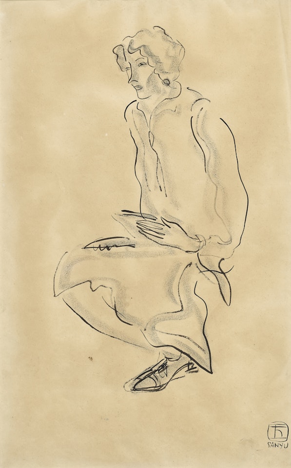 Woman Writing by Sanyu