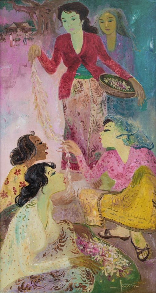 Penjual Kembang (Flower Vendor) by Hendra Gunawan