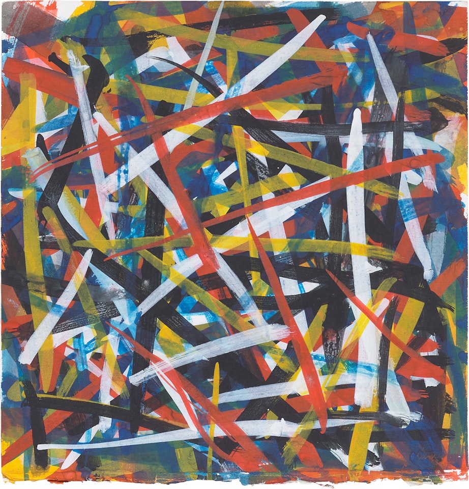 Straight Brushstrokes in all Directions by Sol LeWitt