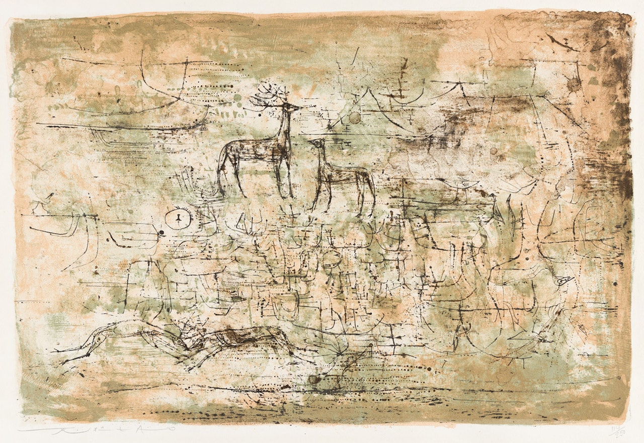 Les Cerfs by Zao Wou-Ki