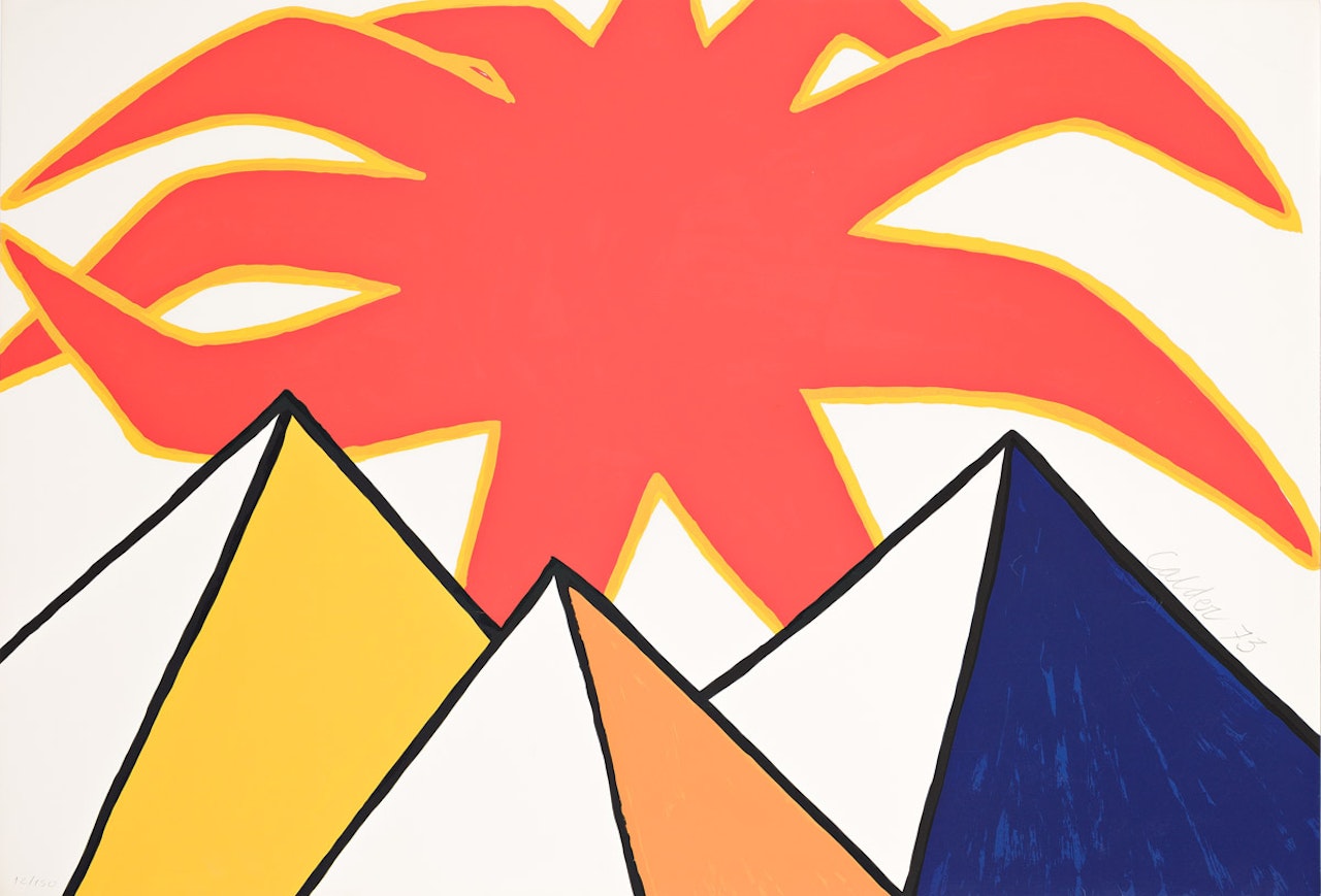 Pyramids and Sun by Alexander Calder