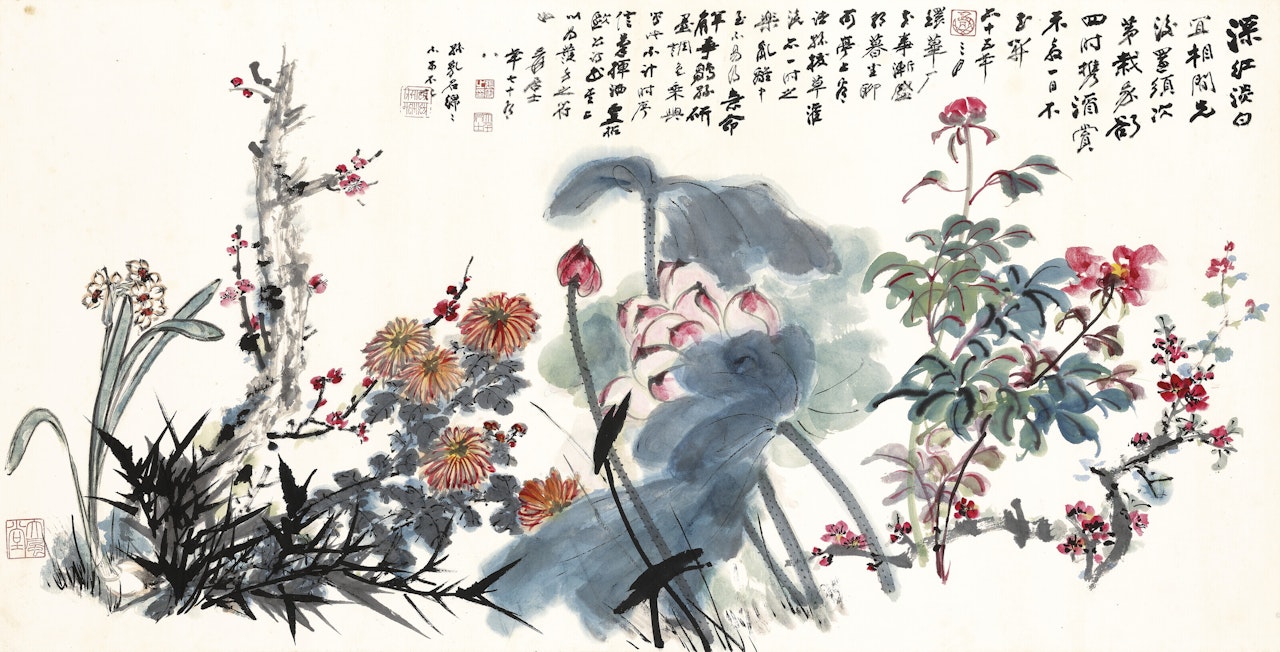 Flowers of the Four Seasons by Zhang Daqian