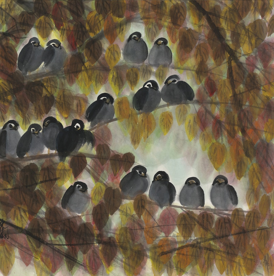 Birds with Autumn Leaves by Lin Fengmian