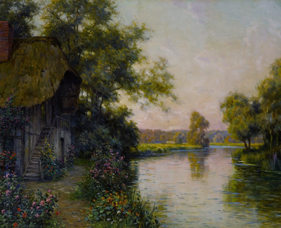 Cottage by a River, Launay by Louis Aston Knight