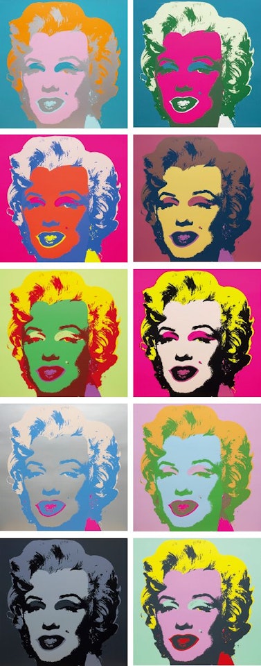 Marilyn Monroe (a set of 10) by Andy Warhol