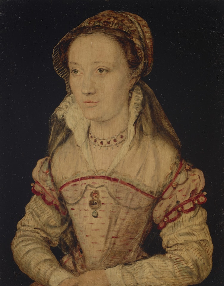 Portrait of a lady, half length, traditionally identified as Marie de Lorraine (-1560) by Corneille de Lyon