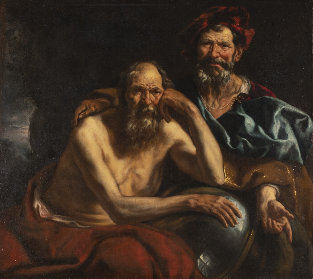 Democritus and Heraclitus by Jacob Jordaens