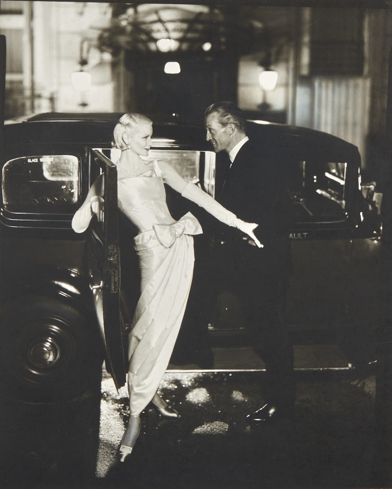 Sunny Harnett, Evening Dress by Dior, Rue Jean Goujon, Paris, August 1954 by Richard Avedon