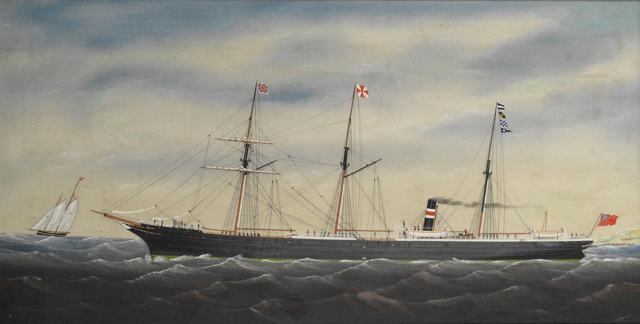 The SS Alice off the British coast by English School