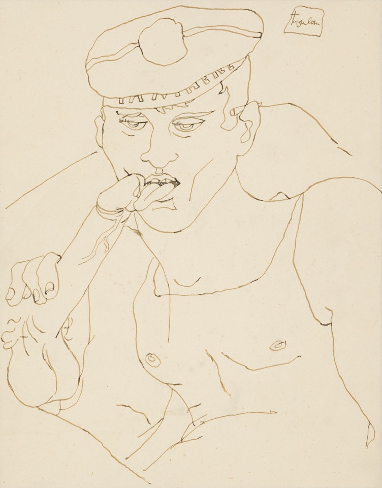 Marin – dessin érotique by Jean Cocteau