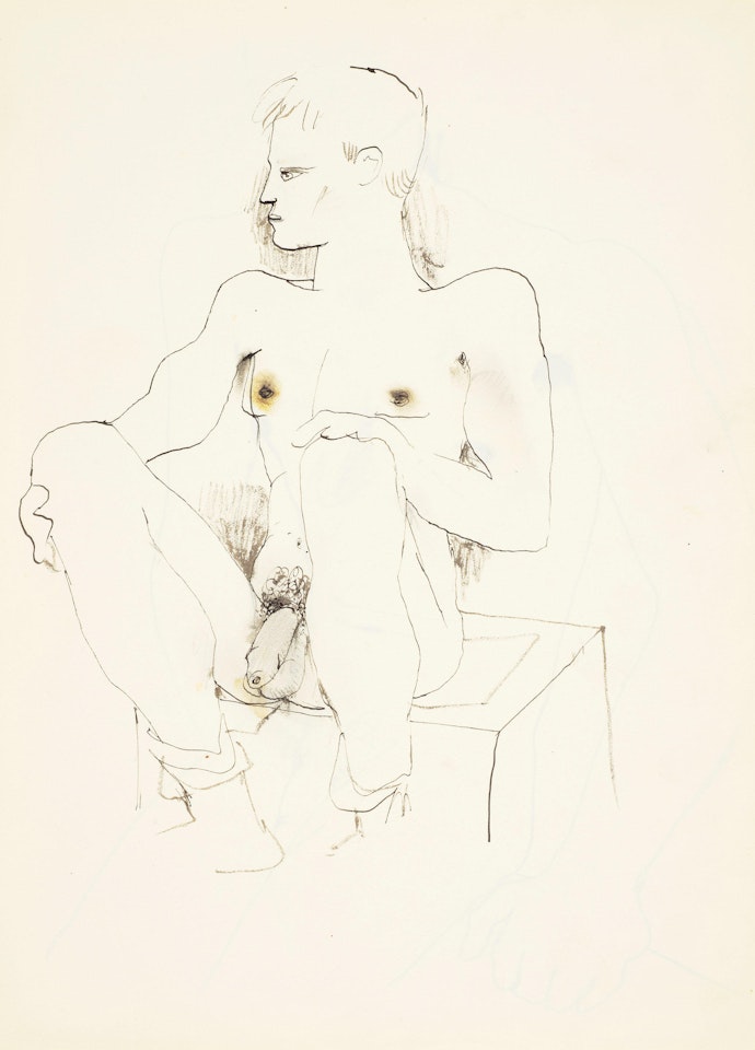 Autograph sketchbook, Le Mystère et Antigone , containing 25 sketches mainly of his lover Jean Desbordes, by Jean Cocteau