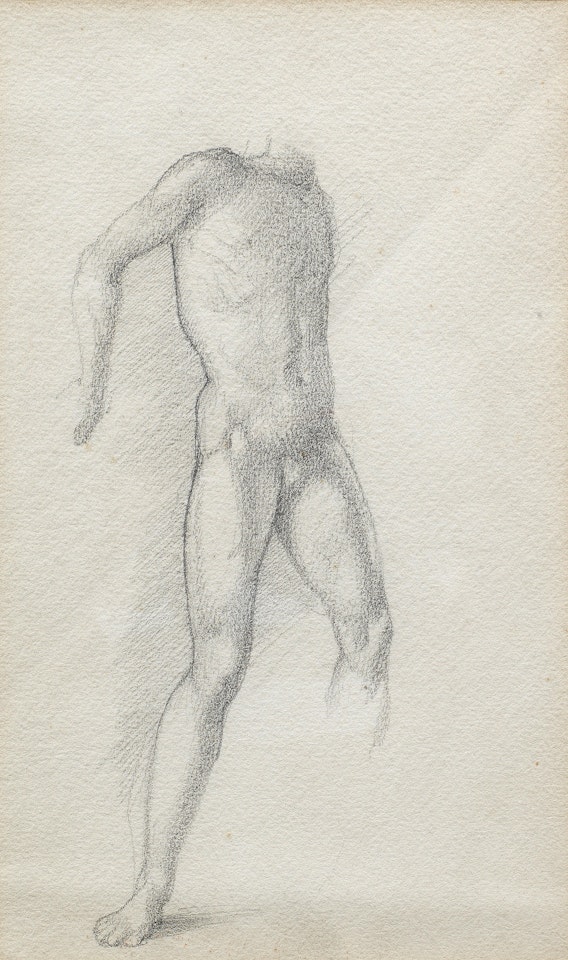 Study of a male torso, possibly related to the Perseus series by Edward Coley Burne-Jones