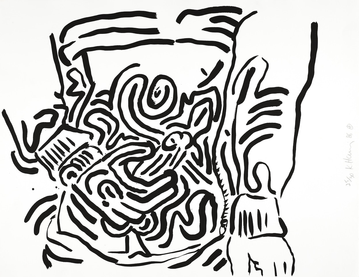 Untitled, from Bad Boys by Keith Haring