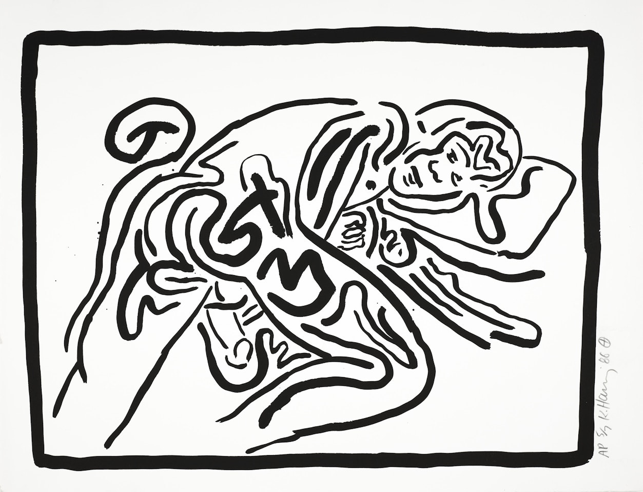Untitled, from Bad Boys by Keith Haring