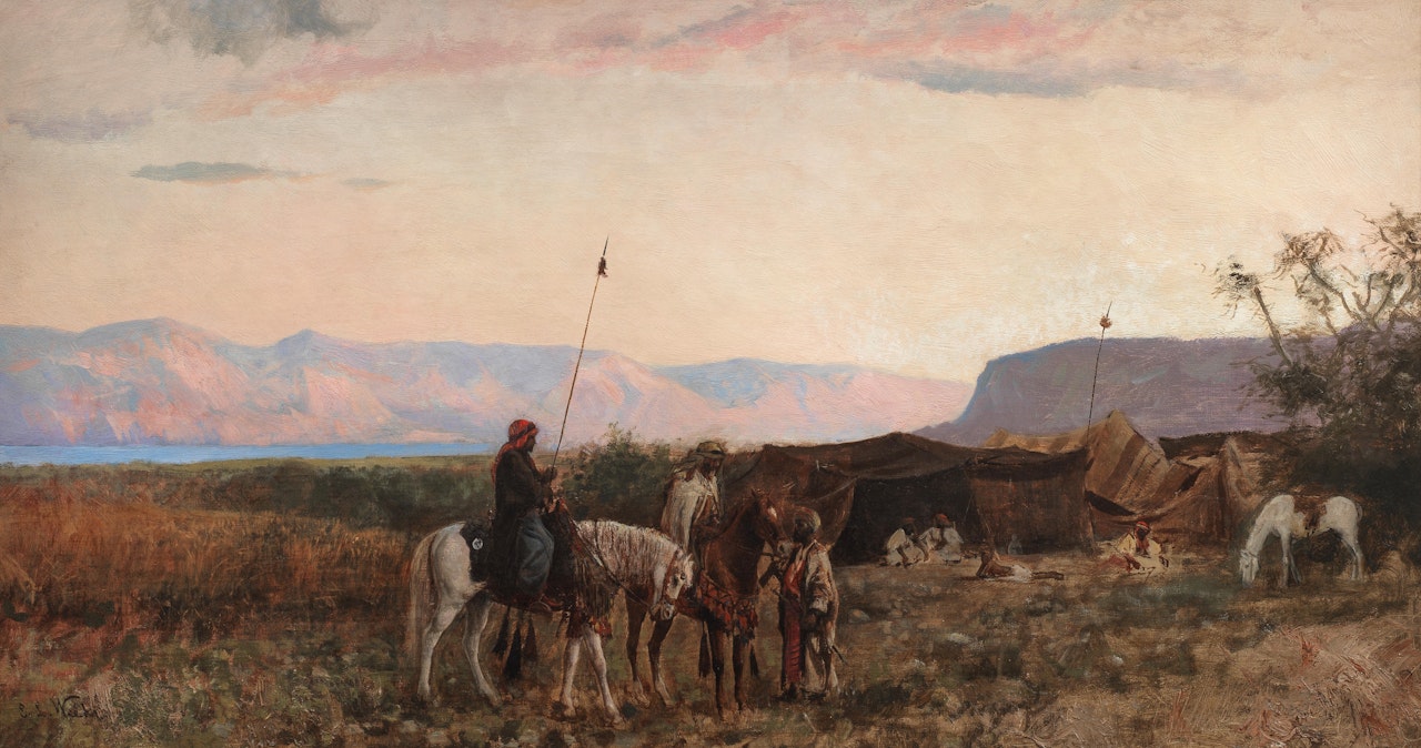 A Bedouin camp near the Dead Sea by Edwin Lord Weeks