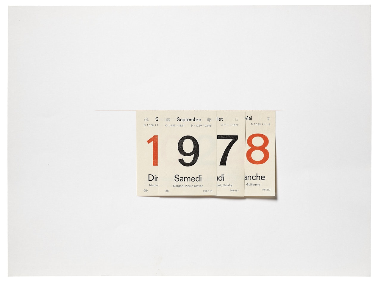 Calendario by Alighiero Boetti
