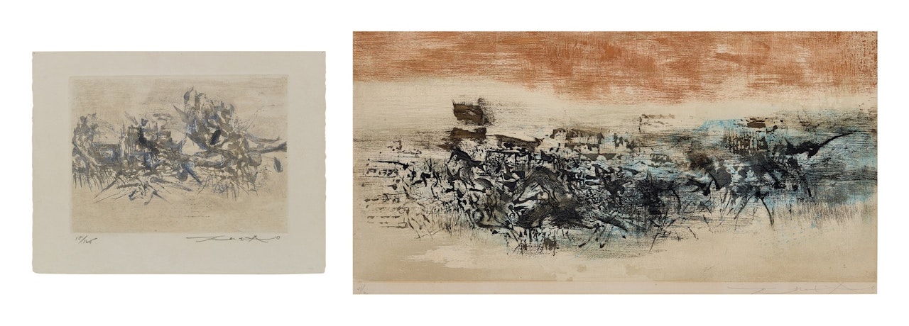Sans titre (2 works) by Zao Wou-Ki