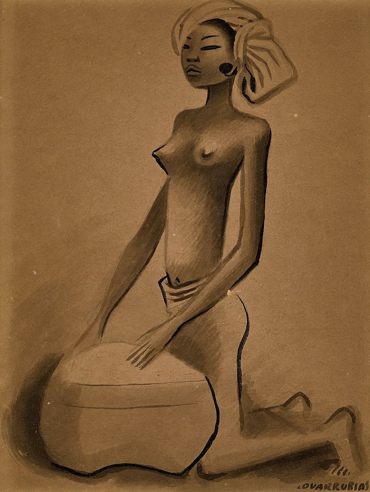 A Kneeling Balinese Woman by Miguel Covarrubias
