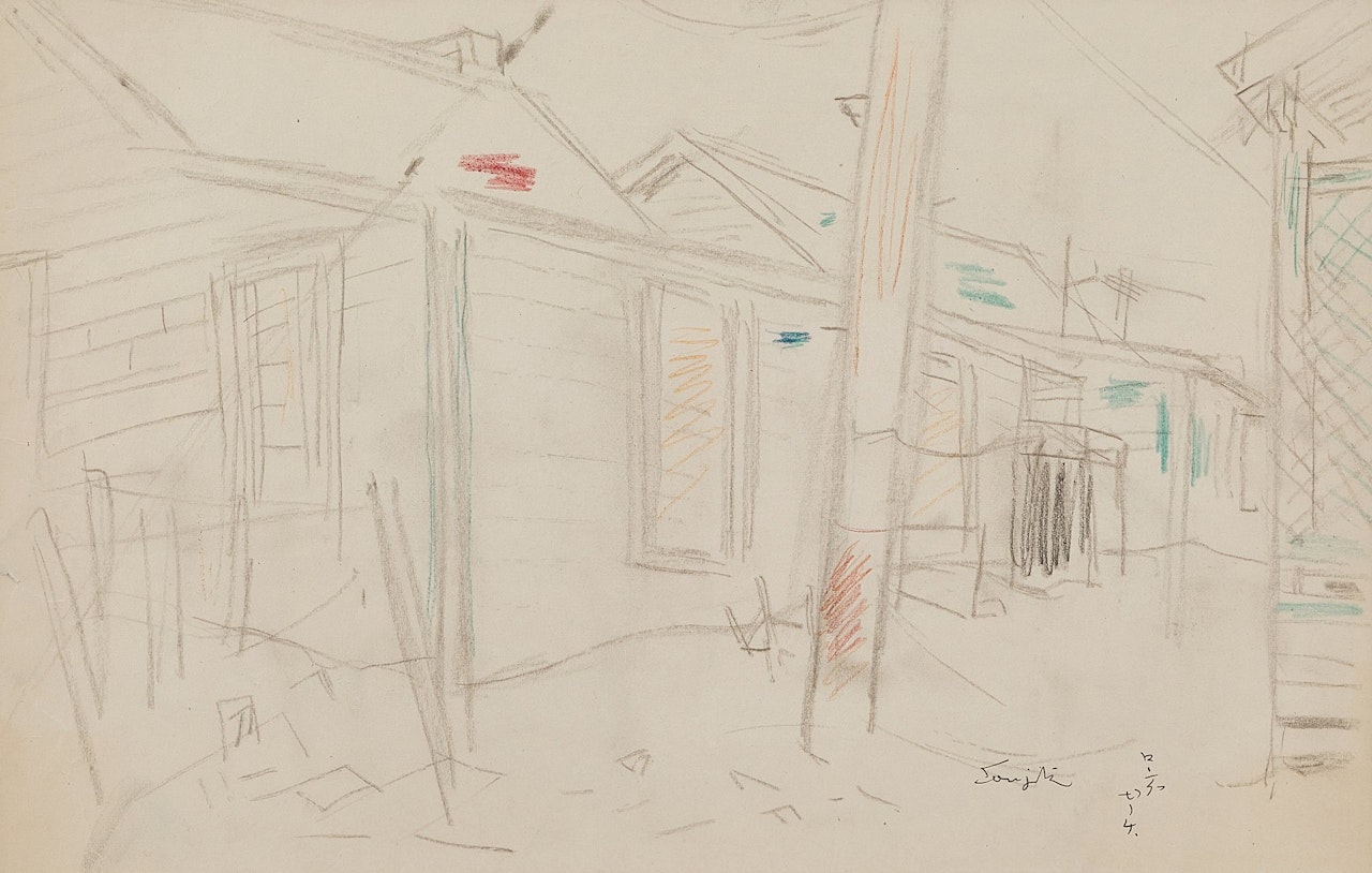 Maison de dos by Leonard Tsuguharu Foujita
