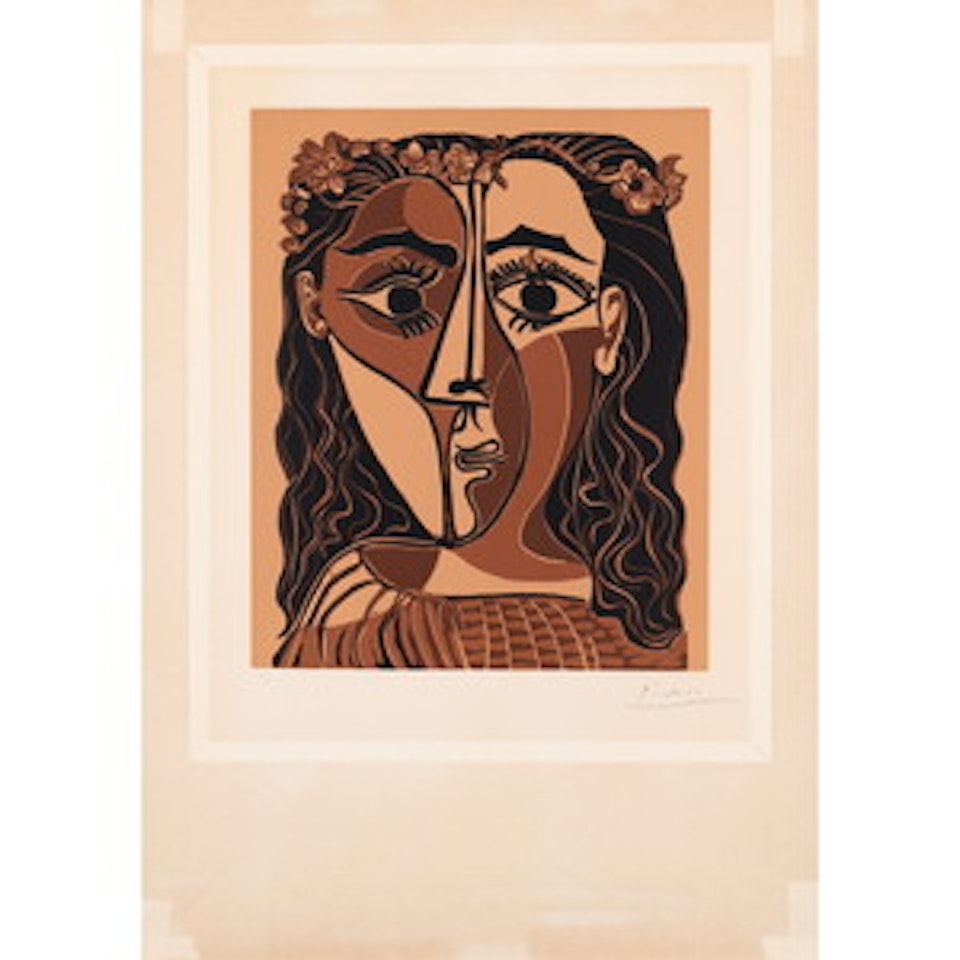 PETITE TÊTE DE FEMME COURONNÉE / A WOMAN WITH A CROWN by Pablo Picasso