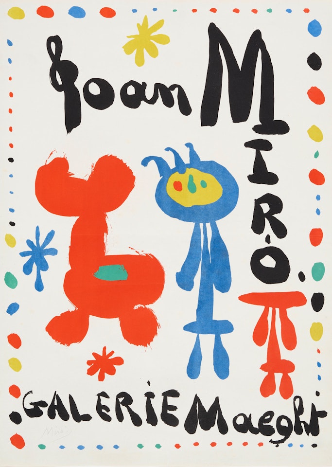 Poster for Exhibition of 1948 by Joan Miró