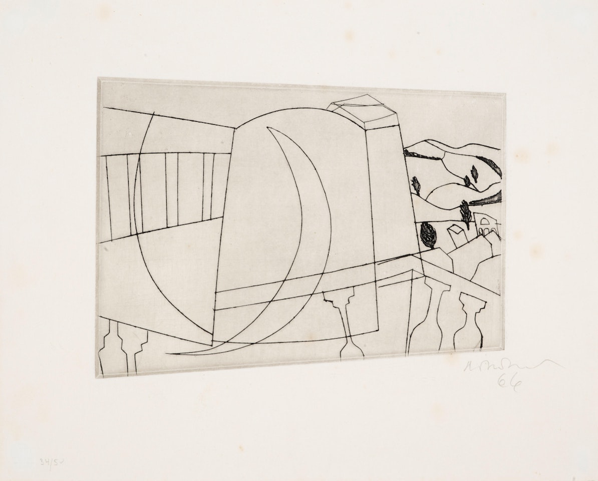 San Gimignano by Ben Nicholson, O.M.