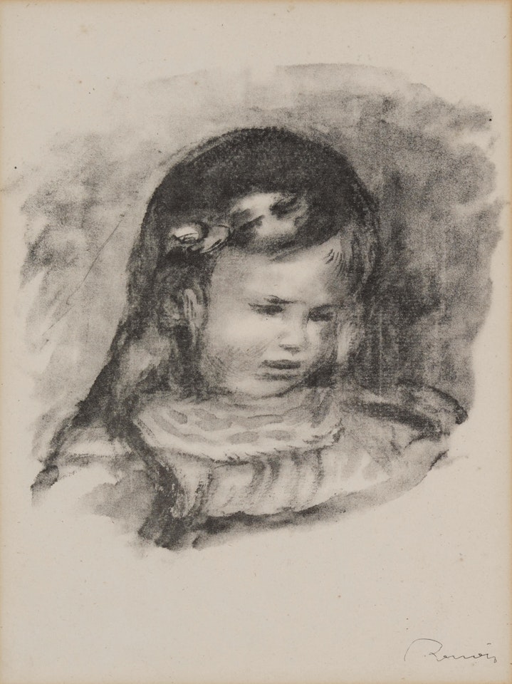 La Tête Baisée, from L'Album des Douze Lithographies Originales de Pierre-Auguste Renoir by Pierre-Auguste Renoir
