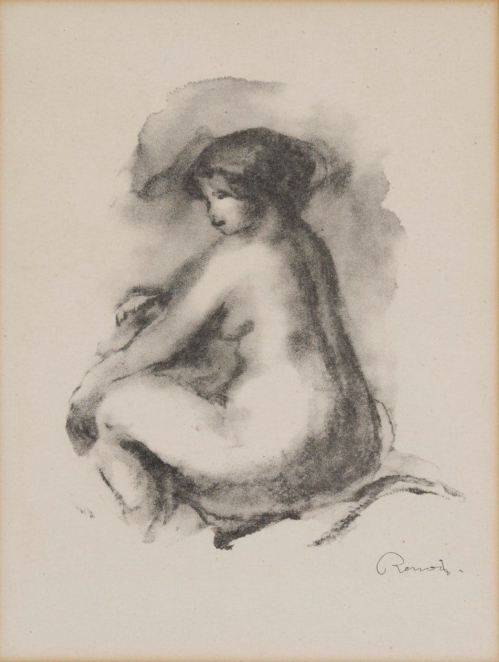 Étude de Femme Nue, Assise, from L'Album des Douze Lithographies Originales de Pierre-Auguste Renoir by Pierre-Auguste Renoir