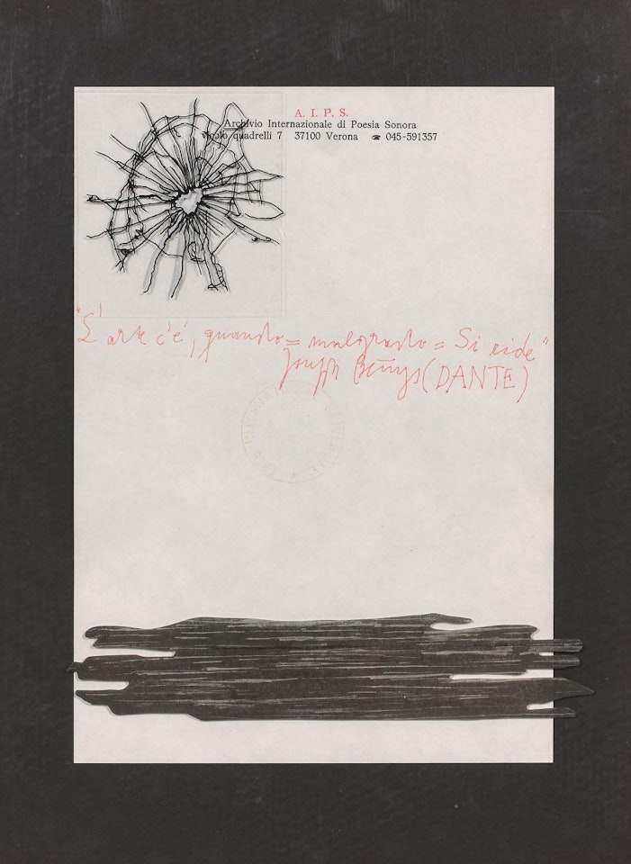 L'arte c'è, quando = malgrado = si ride (Dante) by Joseph Beuys