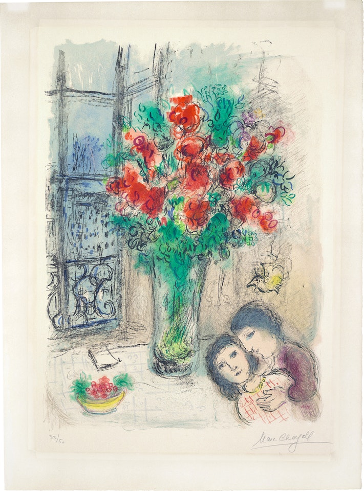 Les fleurs rouges (The Red Flowers) (M. 705) by Marc Chagall