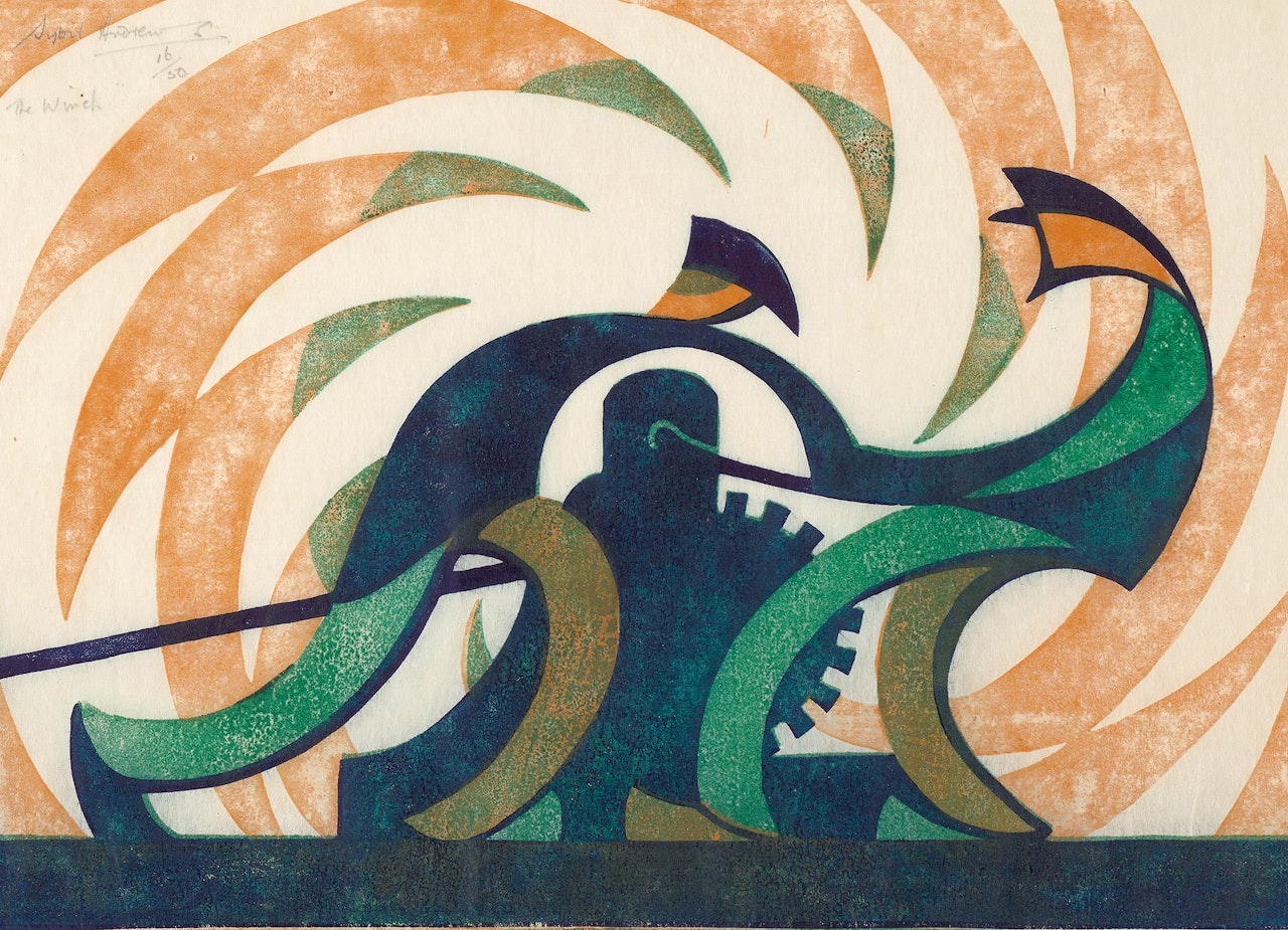 The Winch (S. SA 6) by Sybil Andrews