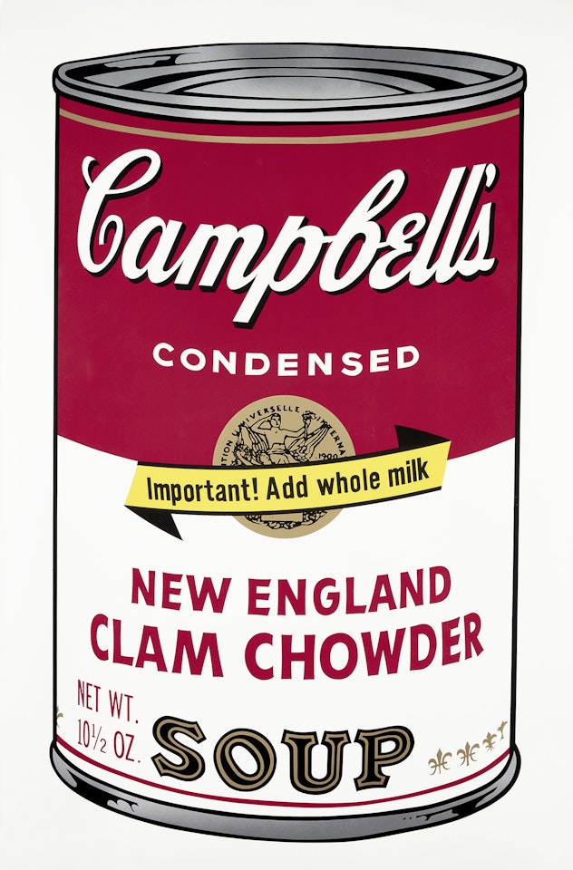 New England Clam Chowder, from Campbell's Soup II (F. & S. 57) by Andy Warhol