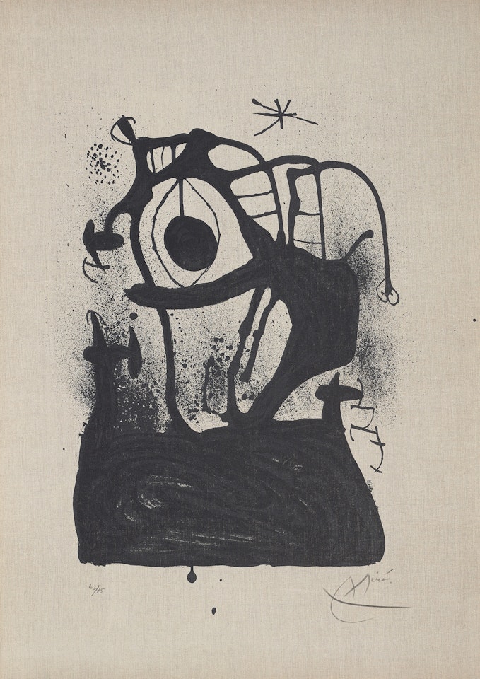 The Mesmerizer on Cloth (M. 599) by Joan Miró