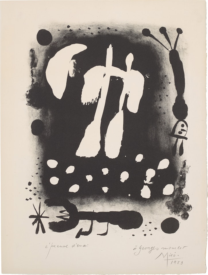 Miró Peintures récentes (Miró Recent Paintings): one plate (C. 28) by Joan Miró