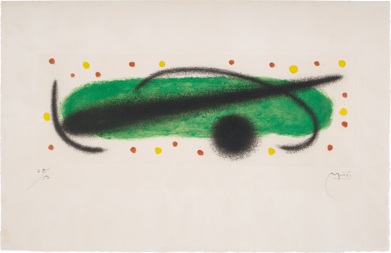 Fusées (Rockets): one plate (D. 247, C. 54) by Joan Miró