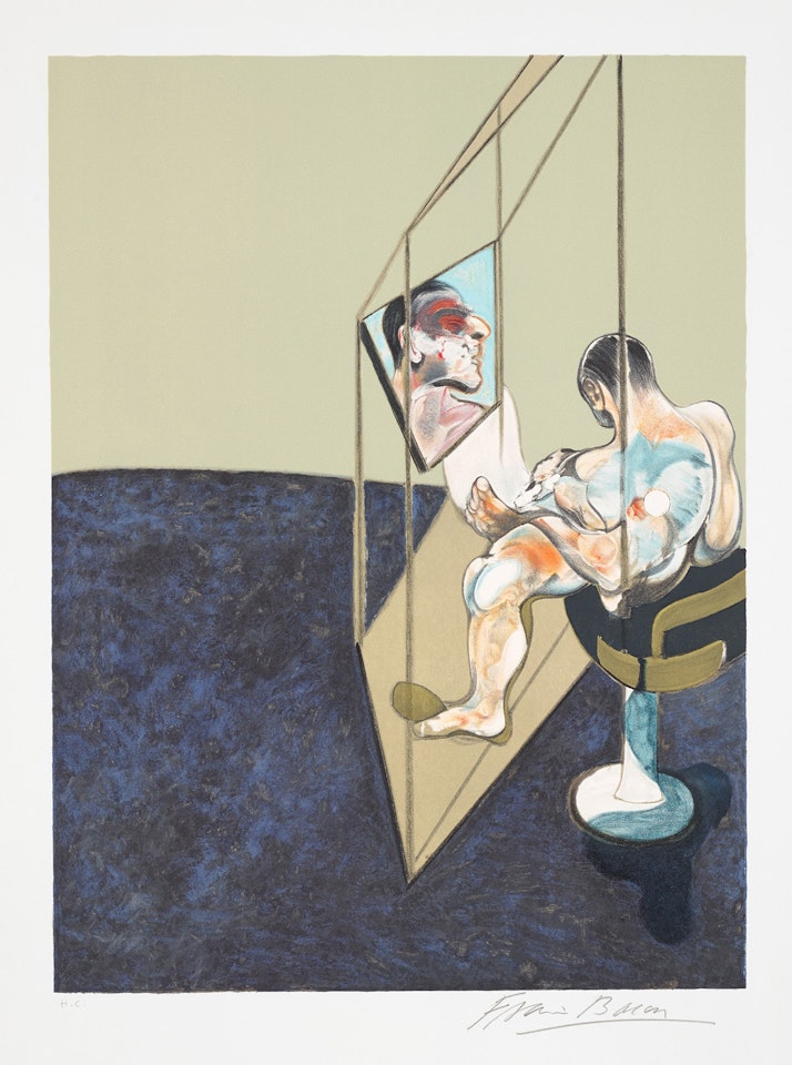 Trois études de dos d'homme (after, Three Studies of the Male Back 1970): right panel (S. 21, T. 21) by Francis Bacon