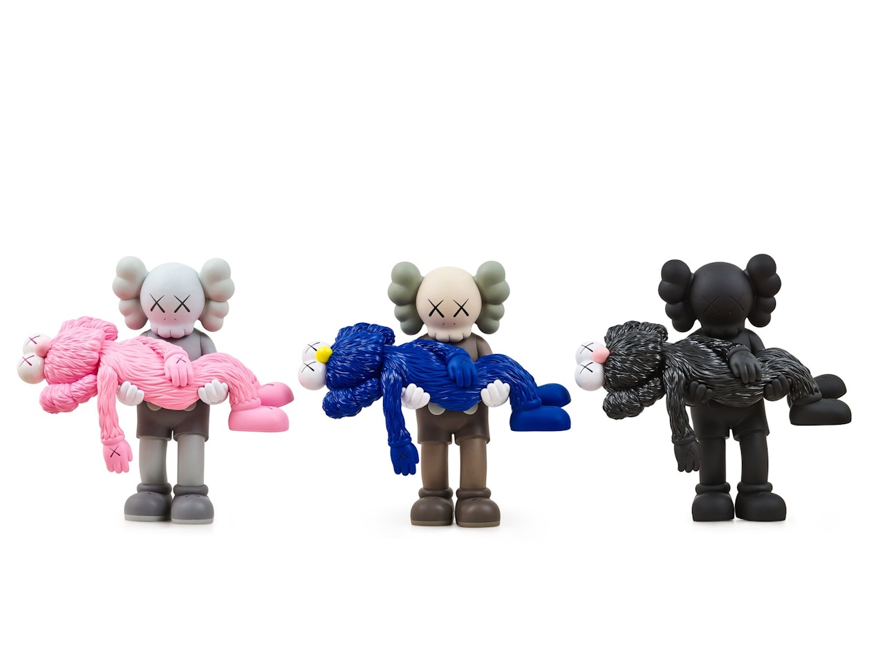 GONE (BROWN/ GREY/ BLACK) (Three Works) | GONE（褐/灰/黑）（三件作品） by Kaws