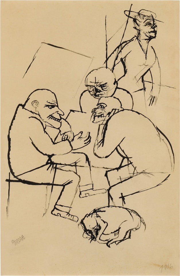 Gespräch (Conversation) by George Grosz