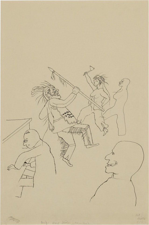 Unterhaltung Destille (Entertainment Distillery) & Die Abenteur Des Herrn Tartarin Aus Tarascon (The Adventures Of Mr. Tartarin From Tarascon) (A Double-Sided Work) by George Grosz