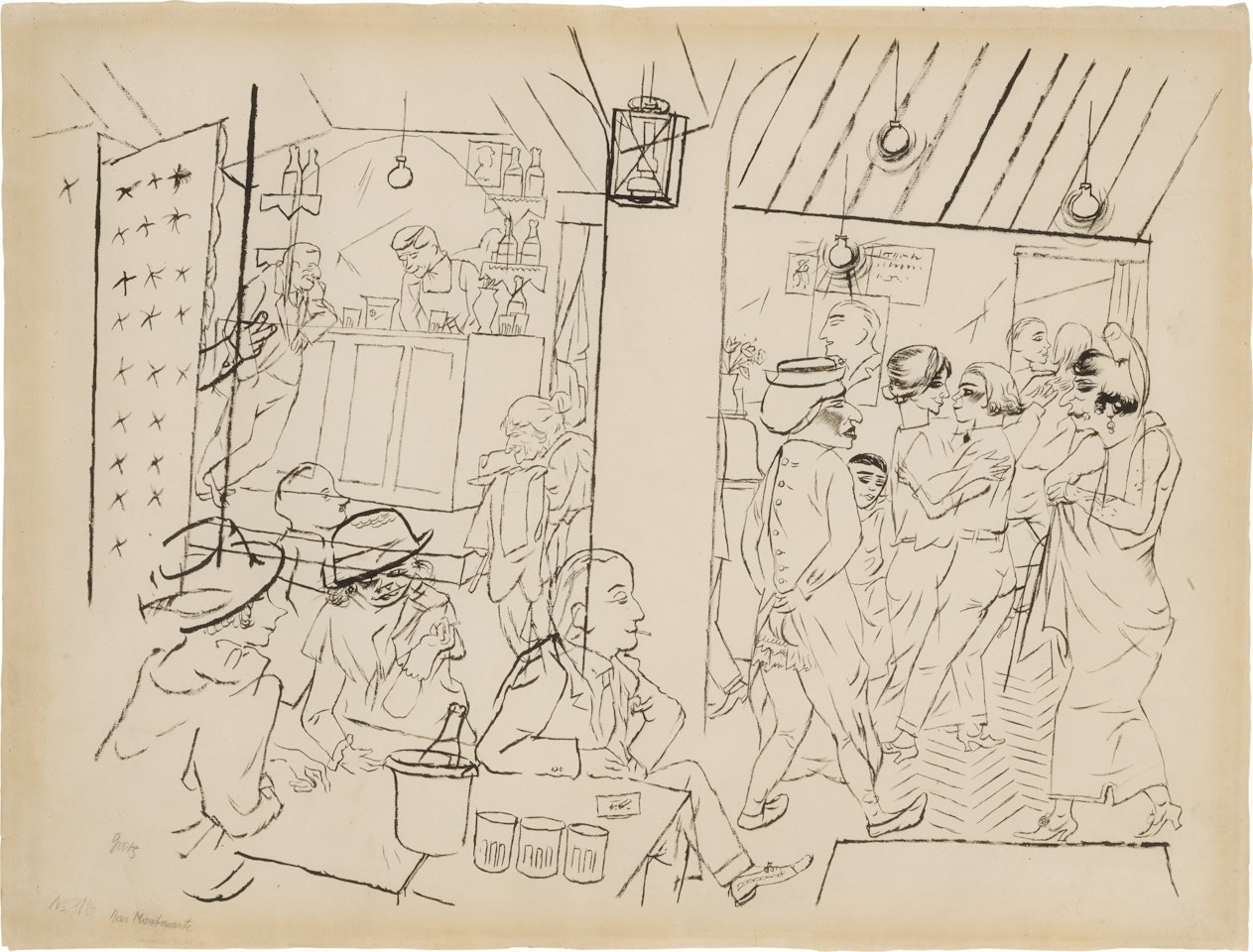 Bar Montmartre by George Grosz