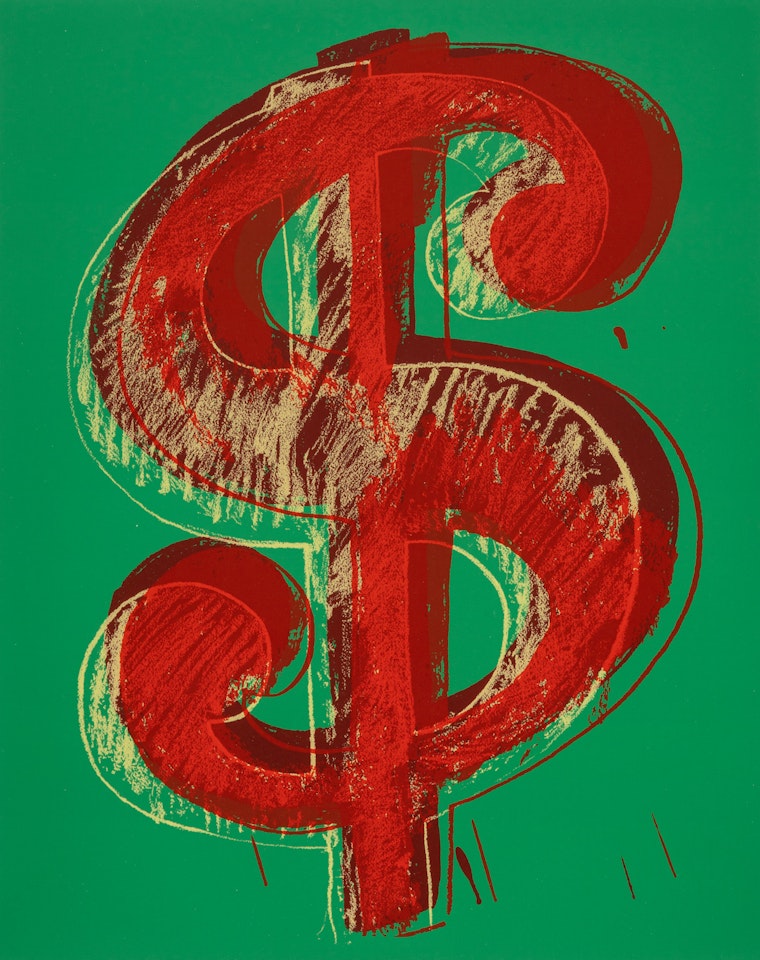 Dollar Sign (Green) by Andy Warhol