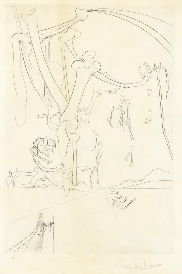 The Desert and its Track by Salvador Dali