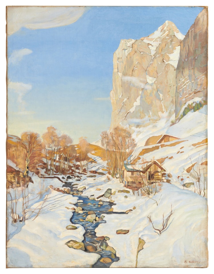 Winterlandschaft mit Wetterhorn by Ferdinand Hodler